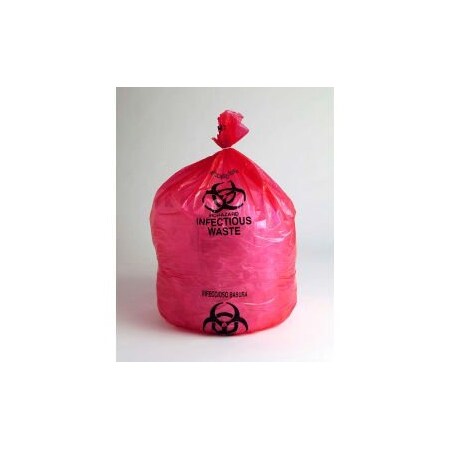 Lk Packaging Linear Low Density Red Infectious Waste Liner, 1.5 mil, 30" x 36", Pkg Qty 80 LBOR3036RE